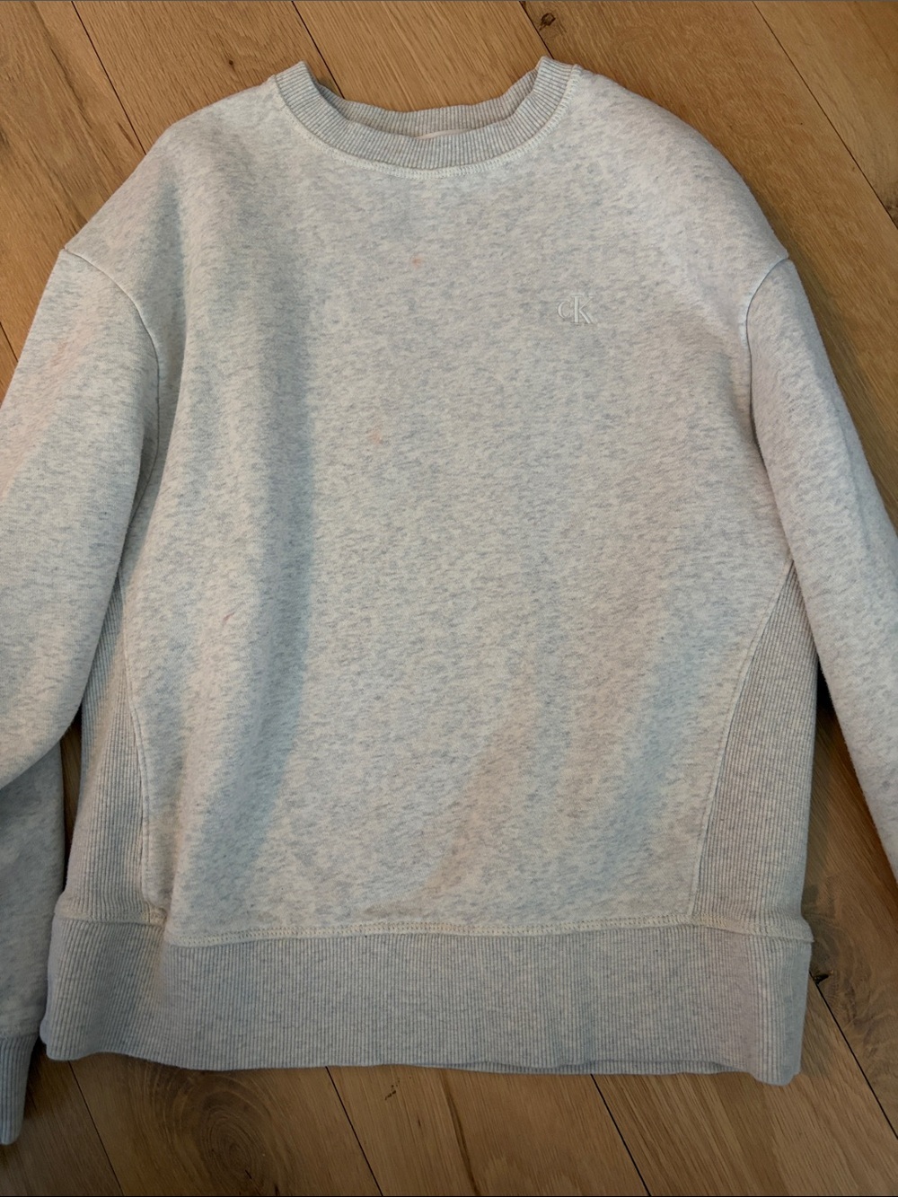 Calvin Klein Heather Gray Pullover Sweatshirt *Flawed